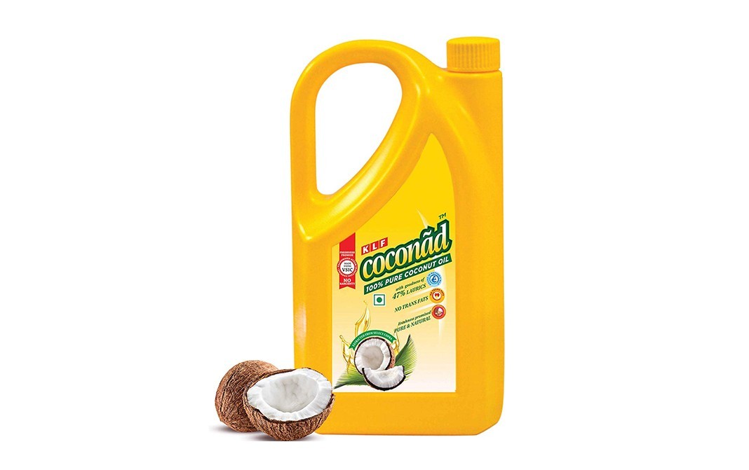 KLF Coconad 100% Pure Coconut Oil   Plastic Jar  1 litre